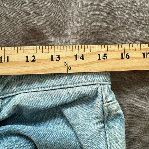 SlvrLake Distressed High Rise Straight Leg Light Wash Jeans London Size 30x31 - Picture 4 of 13